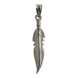 Sterling Silver Polished Feather Pendant