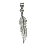 Sterling Silver Polished Feather Pendant