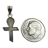 Sterling Silver Antiqued Finish Mi Bautizo Spanish Baptism Cross Pendant