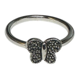 Sterling Silver Marcasite Butterfly Ring