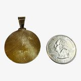 Vintage 10 Karat Yellow Gold Our Lady of Charity "Caridad del Cobre" 29mm Round Medal