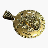 Vintage 10 Karat Yellow Gold Our Lady of Charity "Caridad del Cobre" 29mm Round Medal