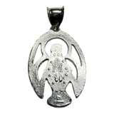 Sterling Silver Miraculous Medal Filigree Pendant