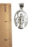 Sterling Silver Miraculous Medal Filigree Pendant
