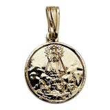 Sterling Silver 14 Karat Yellow Gold-plated Our Lady of Charity "Caridad del Cobre" 13mm Medal