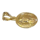 Sterling Silver 14 Karat Yellow Gold-plated Saint Jose Gregorio Hernandez 16.5mm Medal
