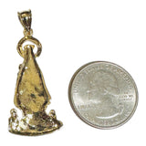 Sterling Silver 14 Karat Yellow Gold-plated Our Lady of Charity "Caridad del Cobre" 1.75" Pendant