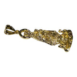 Sterling Silver 14 Karat Yellow Gold-plated Our Lady of Charity "Caridad del Cobre" 1.75" Pendant