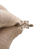 Sterling Silver 7.5mm (2.50 carats) Cushion-cut Cubic Zirconia Solitaire Ring