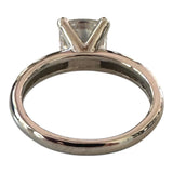 Sterling Silver 7.5mm (2.50 carats) Cushion-cut Cubic Zirconia Solitaire Ring