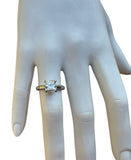 Sterling Silver 7.5mm (2.50 carats) Cushion-cut Cubic Zirconia Solitaire Ring