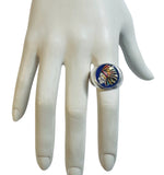 Vintage NOS 1970's Native American Chief Enameled Signet Ring