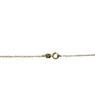 14 Karat Yellow Gold Filled Genuine 14mm Tiger's Eye Bead with CZ Accent Pendant on 18" Sterling Silver Gold-plated Cable Link Chain