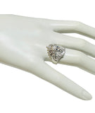 Sterling Silver Genuine Gemstone (Emerald, Ruby or Sapphire) Inidan Chief Ring (unisex medium size)