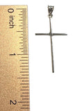 Sterling Silver 1.50" Polished Cross Pendant