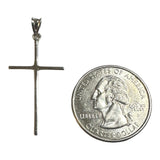 Sterling Silver 1.50" Polished Cross Pendant