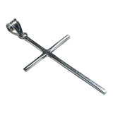 Sterling Silver 1.50" Polished Cross Pendant