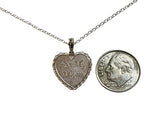 Sterling Silver "For My Mom Thanks For Everything" Heart Pendant with 18" Cable Link Chain