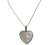 Sterling Silver "For My Mom Thanks For Everything" Heart Pendant with 18" Cable Link Chain
