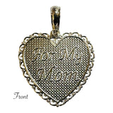 Sterling Silver "For My Mom Thanks For Everything" Heart Pendant with 18" Cable Link Chain