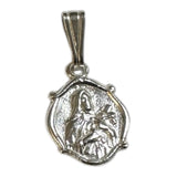 Sterling Silver Saint Therese of Lisieux "Little Flower" 0.61" x 0.32" Dainty Medal