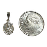 Sterling Silver Saint Therese of Lisieux "Little Flower" 0.61" x 0.32" Dainty Medal