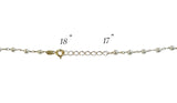 14 Karat Yellow Gold-plated Sterling Silver Genuine 3mm Freshwater Pearls Miraculous Medal "Milagrosa" Rosary Necklace