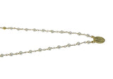 14 Karat Yellow Gold-plated Sterling Silver Genuine 3mm Freshwater Pearls Miraculous Medal "Milagrosa" Rosary Necklace