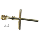 14 Karat Yellow Gold-plated Sterling Silver Round Tube Crucifix Pendant