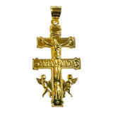 14 Karat Yellow Gold-plated Sterling Silver Large 2" Cara Vaca Crucifix Pendant