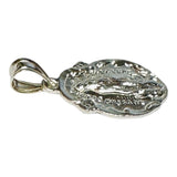 Sterling Silver Our Lady of Guadalupe "Virgen de Guadalupe" Scalloped Medal Pendant