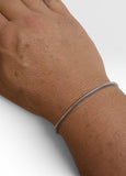 Sterling Silver 3mm Round Snake Chain 8" Bracelet