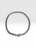 Sterling Silver 3mm Round Snake Chain 8" Bracelet