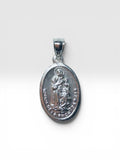 Sterling Silver Nsra Señora de la Providencia "RUEGA POR NOSOTROS" 20 x 15mm Oval Medal Pendant