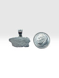 Sterling Silver Puerto Rico Island Map Pendant