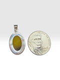 Vintage NOS 1970's Oval 18 x 13mm Zodiac Brown/Ivory Zodiac Pendant