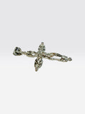 Sterling Silver or Gold-plated Sterling Silver Ornate Crucifix with CZ Accents Pendant