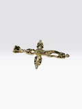 Sterling Silver or Gold-plated Sterling Silver Ornate Crucifix with CZ Accents Pendant