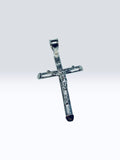 Sterling Silver Solid Tube-style Crucifix Pendant