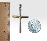 Sterling Silver Solid Tube-style Crucifix Pendant