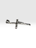 Sterling Silver Solid Tube-style Crucifix Pendant