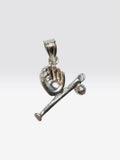 Sterling Silver Mitt Glove, Bat and Ball Charm