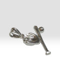 Sterling Silver Mitt Glove, Bat and Ball Charm