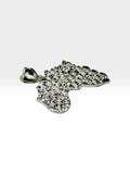 Sterling Silver Africa Continent Map Textured Nugget-style Pendant