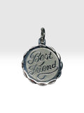 Sterling Silver "Best Friend" Personalized Medal Charm Pendant