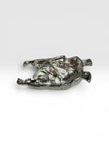 Sterling Silver Laughing Buddha with Genuine Sapphire Pendant
