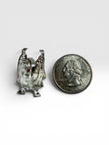 Sterling Silver Laughing Buddha with Genuine Sapphire Pendant