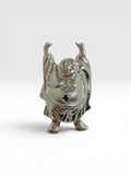 Sterling Silver Laughing Buddha with Genuine Sapphire Pendant