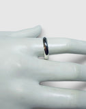 Sterling Silver 4mm Half Round Wedding Band