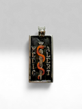 Sterling Silver Enameled Medic Alert Dog Tag Pendant (can be engraved on the back)